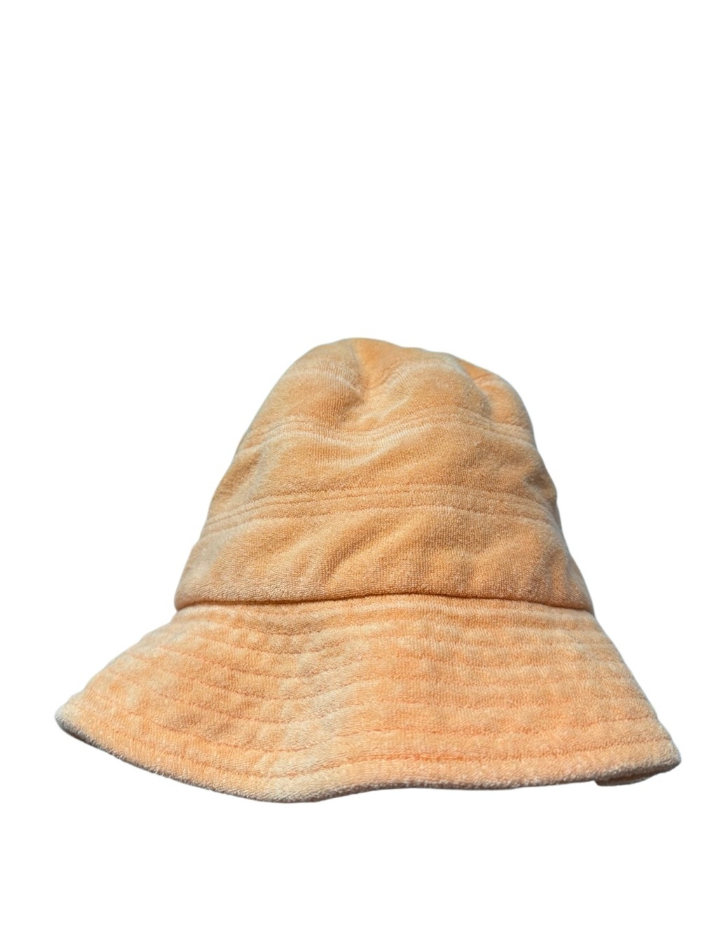 ARAMINTA JAMES Terry Cloth Bucket Hat in Mango Orange 100% Cotton One Size - Picture 4 of 9
